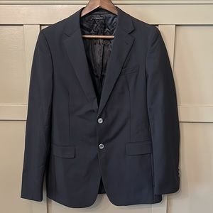 Prada Black Mohair Virgin Wool 2 Button Blazer Suit Jacket IT Size 48R / US 38R